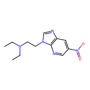 Imidazo(4,5-b)pyridine, 3-(2-diethylaminoethyl)-6-nitro- structure