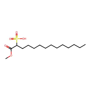 Tetradecanoic acid, 2-sulfo-, 1-methyl ester structure