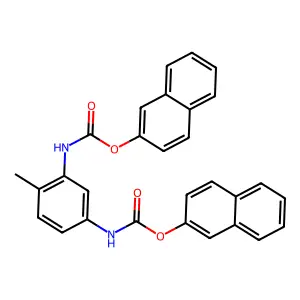 Bis(2-naphthyl) N,N'-(4-methyl-1,3-phenylene)biscarbamate structure