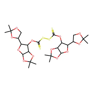 [2,2-dimethyl-5-(2-sulfanylidene-1,3-dioxolan-4-yl)-3a,5,6,6a-tetrahydrofuro[2,3-d][1,3]dioxol-6-yl] acetate structure
