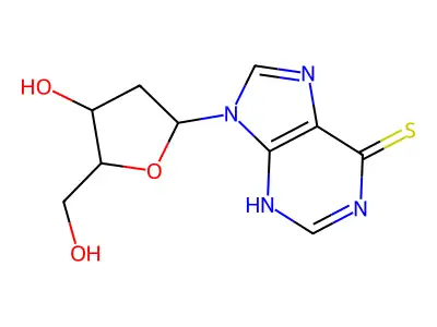 Inosine, 2'-deoxy-6-thio- structure