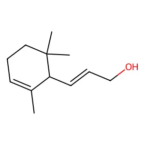 3-(2,6,6-trimethylcyclohex-2-en-1-yl)prop-2-en-1-ol structure