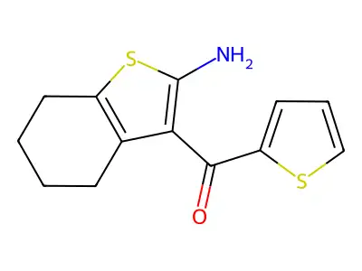 (2-Amino-4,5,6,7-tetrahydro-1-benzothien-3-yl)(thien-2-yl)methanone structure