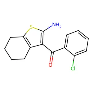 (2-Amino-4,5,6,7-tetrahydrobenzo[b]thiophen-3-yl)(2-chlorophenyl)methanone structure