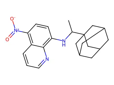 N-[1-(1-adamantyl)ethyl]-5-nitroquinolin-8-amine structure