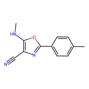 5-(Methylamino)-2-(p-tolyl)oxazole-4-carbonitrile structure