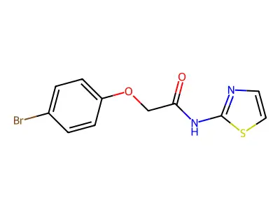 2-(4-bromophenoxy)-N-(1,3-thiazol-2-yl)acetamide structure