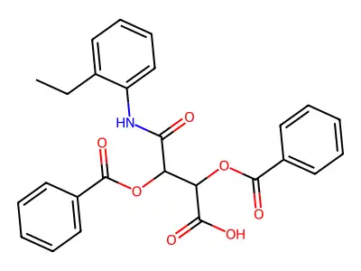 2,3-Bis(benzoyloxy)-4-(2-ethylanilino)-4-oxobutanoic acid structure