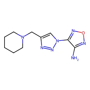 4-[4-(Piperidin-1-ylmethyl)triazol-1-yl]-1,2,5-oxadiazol-3-amine structure