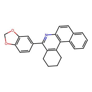 5-(1,3-Benzodioxol-5-yl)-1,2,3,4-tetrahydrobenzo[a]phenanthridine structure
