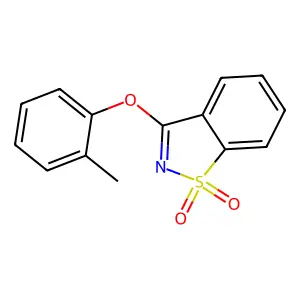 3-(2-Methylphenoxy)-1,2-benzothiazole 1,1-dioxide structure