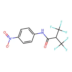 3,3,3-Trifluoro-N-(4-nitrophenyl)-2-(trifluoromethyl)propanamide structure