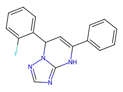 7-(2-Fluorophenyl)-5-phenyl-4,7-dihydro[1,2,4]triazolo[1,5-a]pyrimidine structure