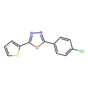 2-(4-Chlorophenyl)-5-(2-thienyl)-1,3,4-oxadiazole structure