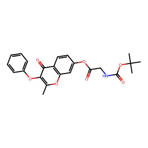 2-methyl-4-oxo-3-phenoxy-4H-chromen-7-yl N-(tert-butoxycarbonyl)glycinate structure