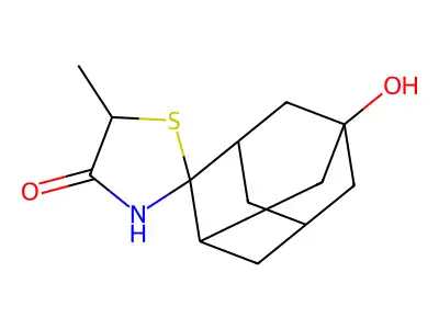 1'-Hydroxy-5-methylspiro[1,3-thiazolidine-2,4'-adamantane]-4-one structure