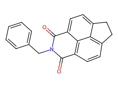 2-benzyl-6,7-dihydro-1H-indeno[6,7,1-def]isoquinoline-1,3(2H)-dione structure
