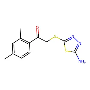 2-[(5-Amino-1,3,4-thiadiazol-2-yl)sulfanyl]-1-(2,4-dimethylphenyl)ethanone structure