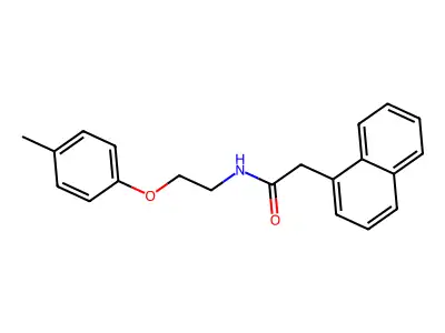 N-[2-(4-methylphenoxy)ethyl]-2-naphthalen-1-ylacetamide structure