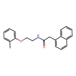 N-[2-(2-methylphenoxy)ethyl]-2-naphthalen-1-ylacetamide structure