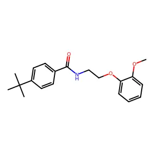 4-tert-butyl-N-[2-(2-methoxyphenoxy)ethyl]benzamide structure