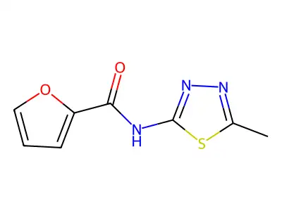 N-(5-methyl-1,3,4-thiadiazol-2-yl)furan-2-carboxamide structure