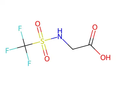 N-[(trifluoromethyl)sulfonyl]glycine structure