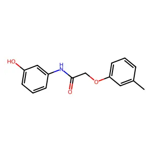 N-(3-hydroxyphenyl)-2-(3-methylphenoxy)acetamide structure