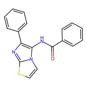 N-(6-phenyl-5-imidazo[2,1-b]thiazolyl)benzamide structure