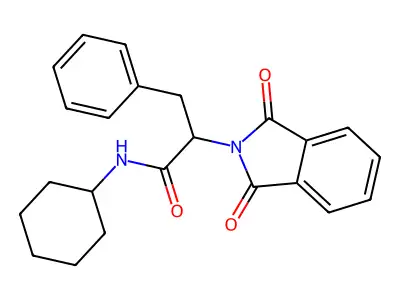 N-cyclohexyl-2-(1,3-dioxo-1,3-dihydro-2H-isoindol-2-yl)-3-phenylpropanamide structure