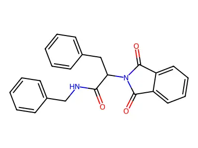 N-benzyl-2-(1,3-dioxo-1,3-dihydro-2H-isoindol-2-yl)-3-phenylpropanamide structure