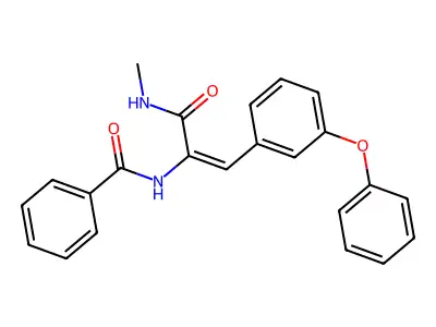 N-[1-Methylcarbamoyl-2-(3-phenoxy-phenyl)-vinyl]-benzamide structure