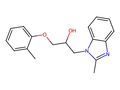 1-(2-Methylbenzimidazolyl)-3-(2-methylphenoxy)propan-2-ol structure