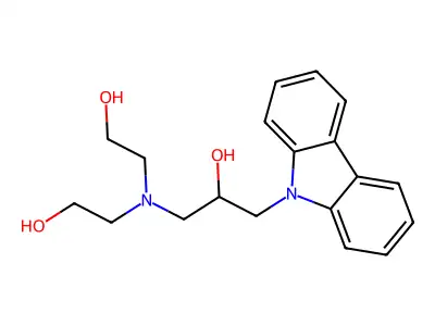1-[bis(2-hydroxyethyl)amino]-3-(9H-carbazol-9-yl)propan-2-ol structure