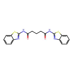 N,N'-bis(1,3-benzothiazol-2-yl)pentanediamide structure