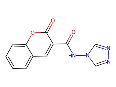 2-oxo-N-(1,2,4-triazol-4-yl)chromene-3-carboxamide structure