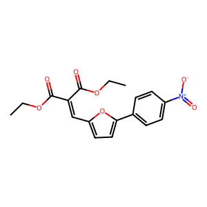 Diethyl 2-((5-(4-nitrophenyl)furan-2-yl)methylene)malonate structure