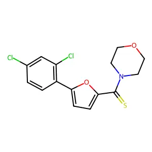 [5-(2,4-Dichloro-phenyl)-furan-2-yl]-morpholin-4-yl-methanethione structure