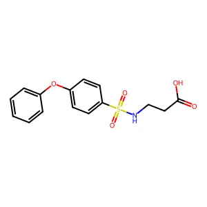 N-[(4-phenoxyphenyl)sulfonyl]-beta-alanine structure