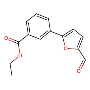 Ethyl 3-(5-formyl-2-furyl)benzoate structure