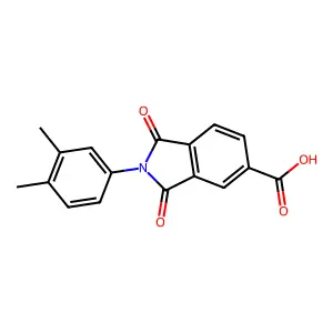 2-(3,4-Dimethylphenyl)-1,3-dioxoisoindoline-5-carboxylic acid structure