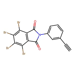 4,5,6,7-Tetrabromo-2-(3-ethynylphenyl)isoindole-1,3-dione structure