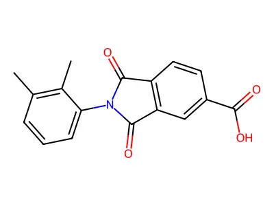 2-(2,3-Dimethylphenyl)-1,3-dioxoisoindoline-5-carboxylic acid structure