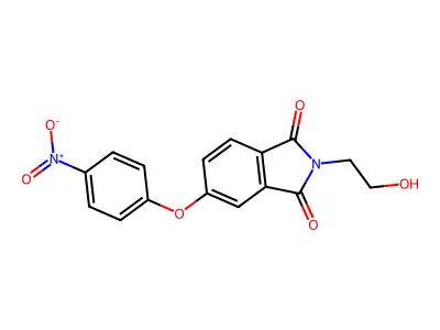 2-(2-Hydroxyethyl)-5-(4-nitrophenoxy)isoindole-1,3-dione structure