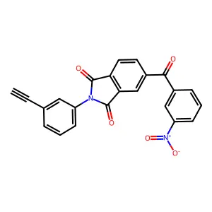 2-(3-Ethynylphenyl)-5-(3-nitrobenzoyl)isoindole-1,3-dione structure