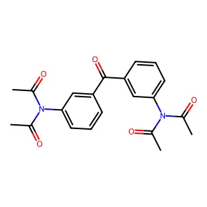 N-acetyl-N-[3-[3-(diacetylamino)benzoyl]phenyl]acetamide structure