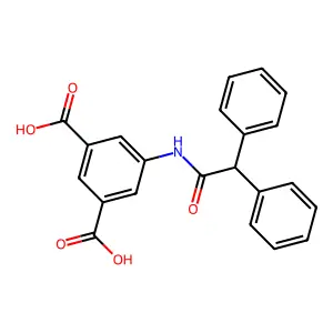 5-[(Diphenylacetyl)amino]isophthalic acid structure