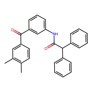N-[3-(3,4-dimethylbenzoyl)phenyl]-2,2-diphenylacetamide structure