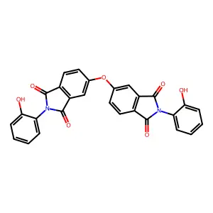2-(2-hydroxyphenyl)-5-[2-(2-hydroxyphenyl)-1,3-dioxoisoindol-5-yl]oxyisoindole-1,3-dione structure