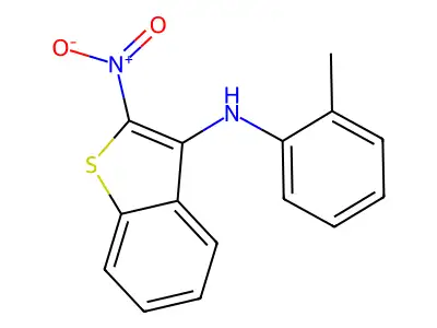 N-(2-methylphenyl)-2-nitro-1-benzothiophen-3-amine structure